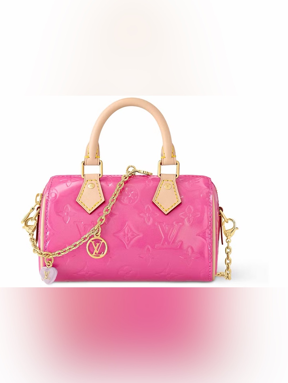 Louis Vuitton Hot Pink Vernis Alma BB Satchel with Gold Hardware